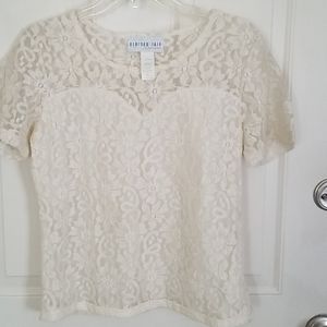 NWOT Bedford Fair Lace Shell Top
